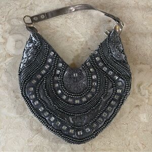 Beaded & Jeweled Satin Purse
